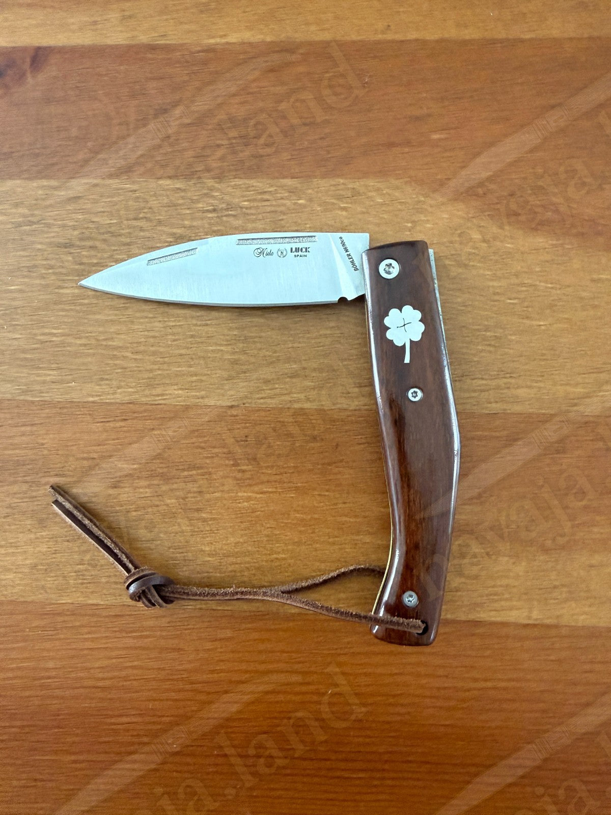 Miguel Nieto🍀LUCK Spanish Folding Knife Böhler N690Co Steel Walnut Wood Handle
