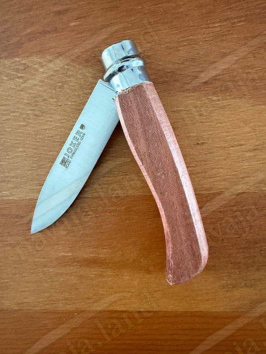 Bubinga Wood Handle Folding Knife – 8 cm (3.15 in) Blade with Viroblock Lock