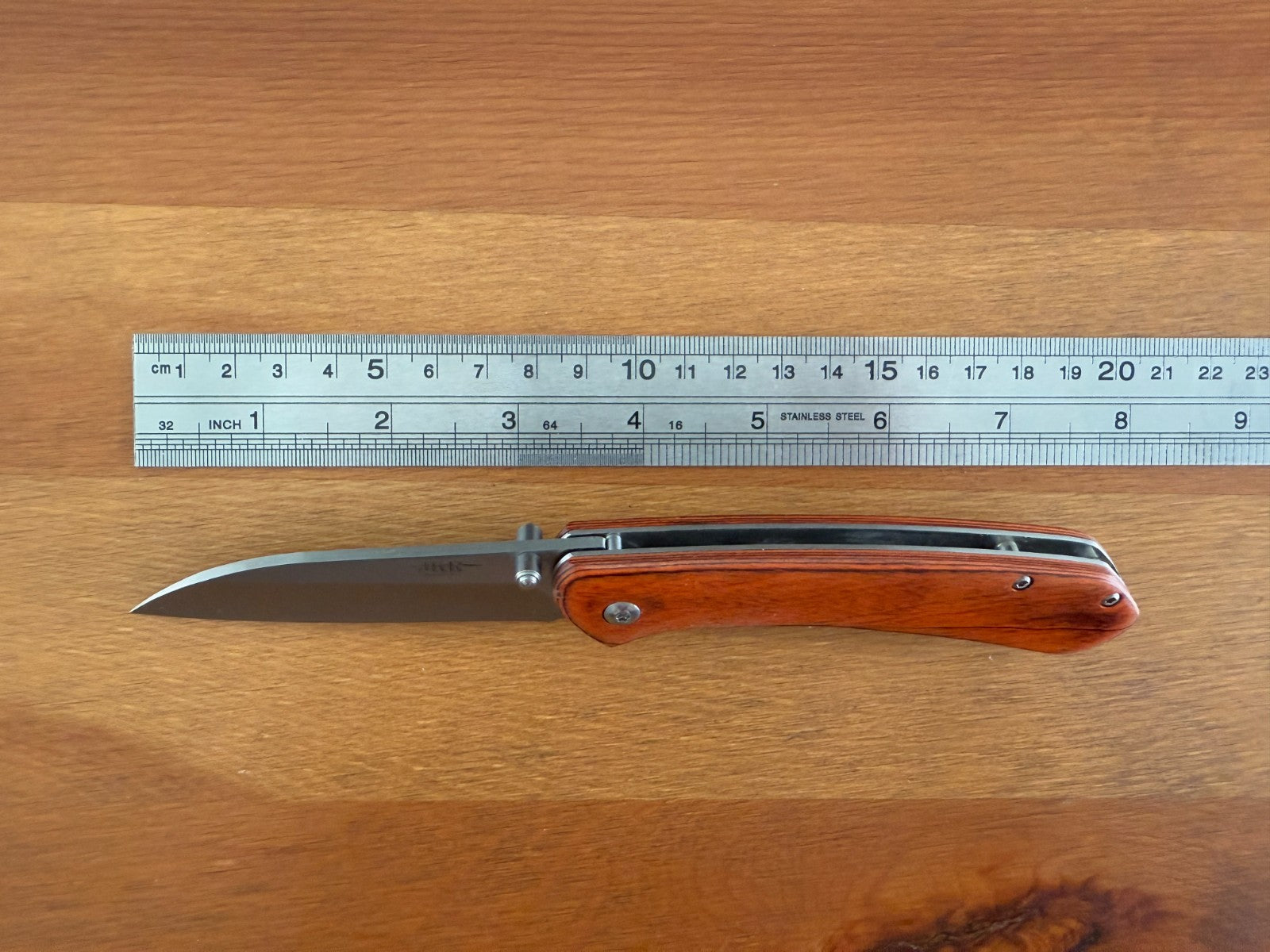 Folding Knife – 8.5 cm (3.35 in) Stainless Steel Blade Pakkawood Handle