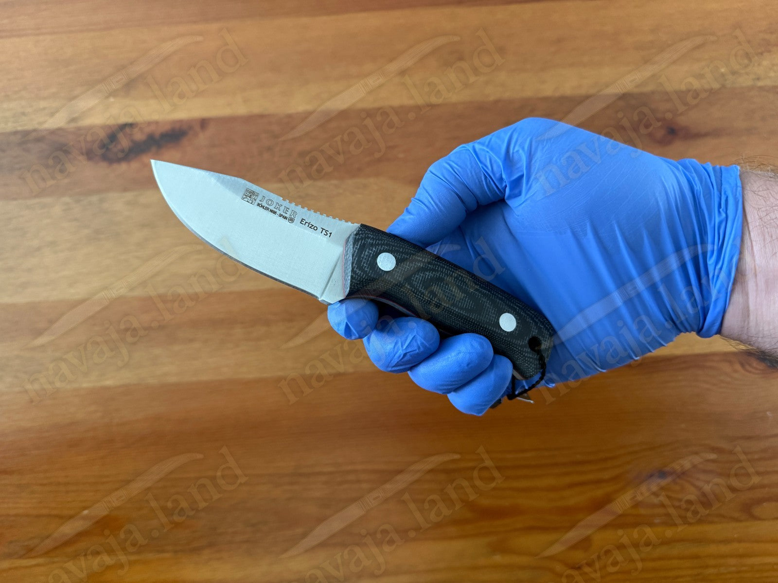 Joker Erizo TS1 Survival Knife – 2.95” Böhler N695 Blade | Black Micarta Handle