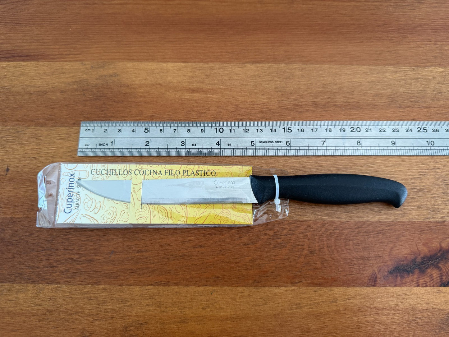 Cuperinox Kitchen Knife 5 in Plain Edge Blade with Plastic Handle From Spain