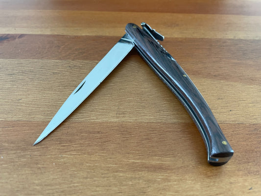 4.7 in. Estilete Spanish Navaja Pocket Knife Wenge Wood Handle From Spain