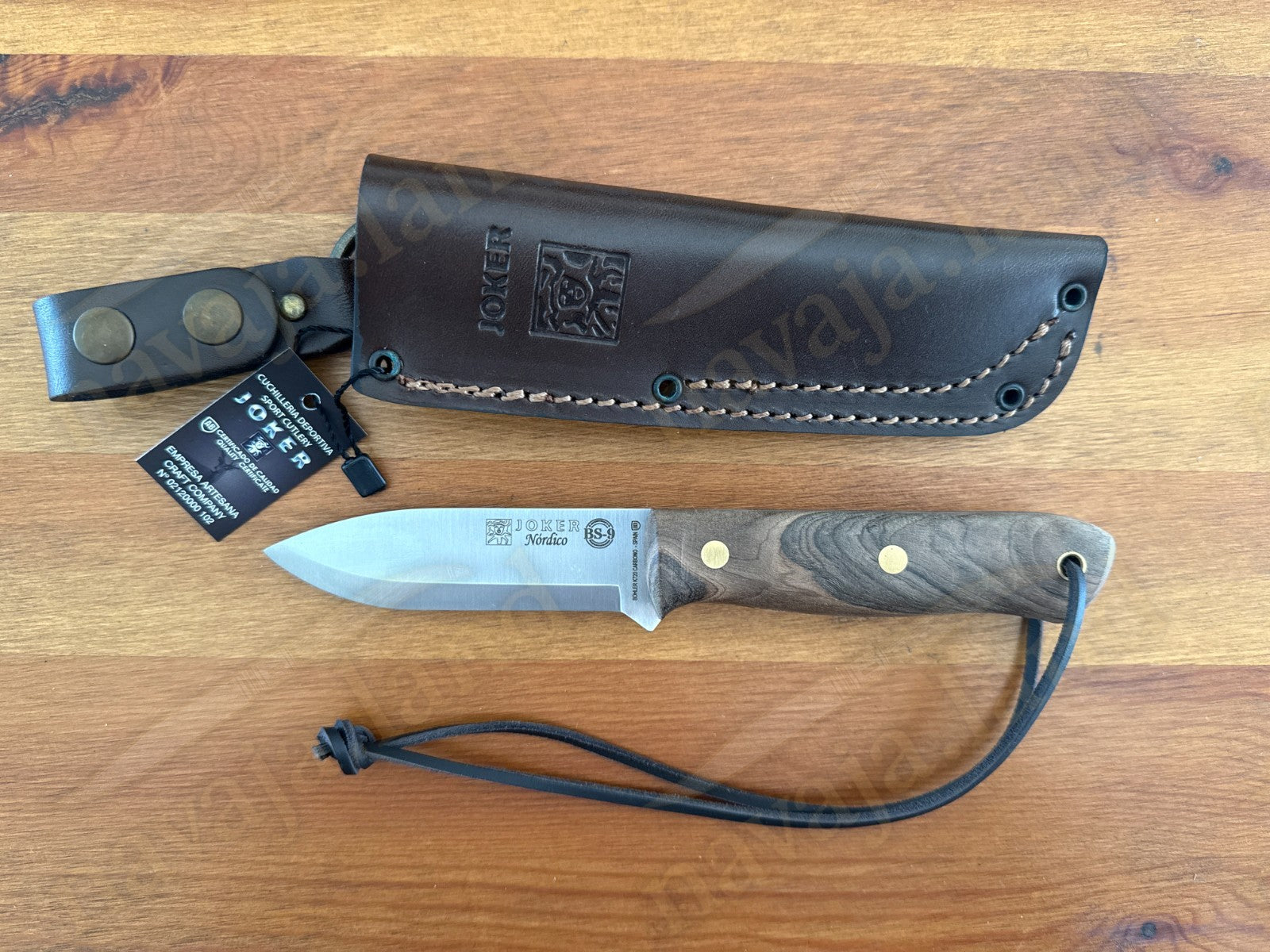 Joker Nordico Bushcraft Fixed Knife 3.9" Böhler K720 Carbon Steel Walnut Handle