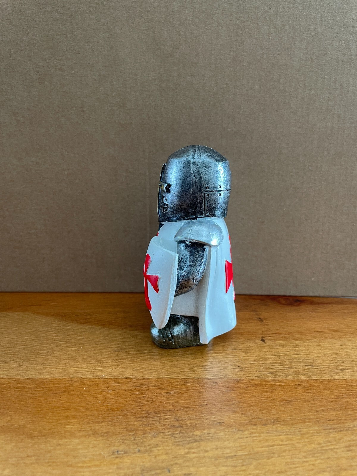 Decorative / Collectible Small Resin Figurine Templar Knight with Spear