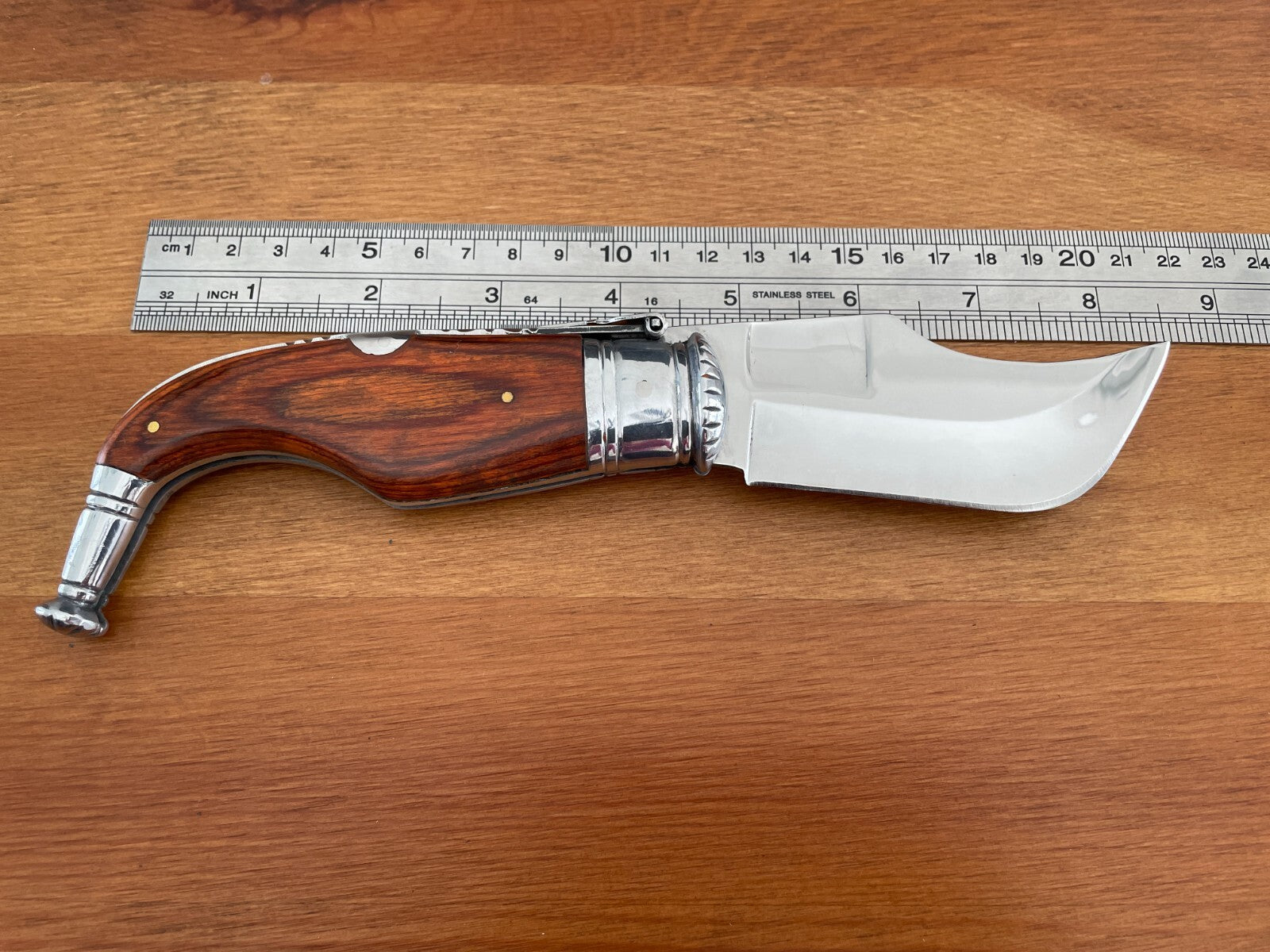 3.5” Spanish Navaja Capaora Pocket Knife Red Stamina Wood - USA seller