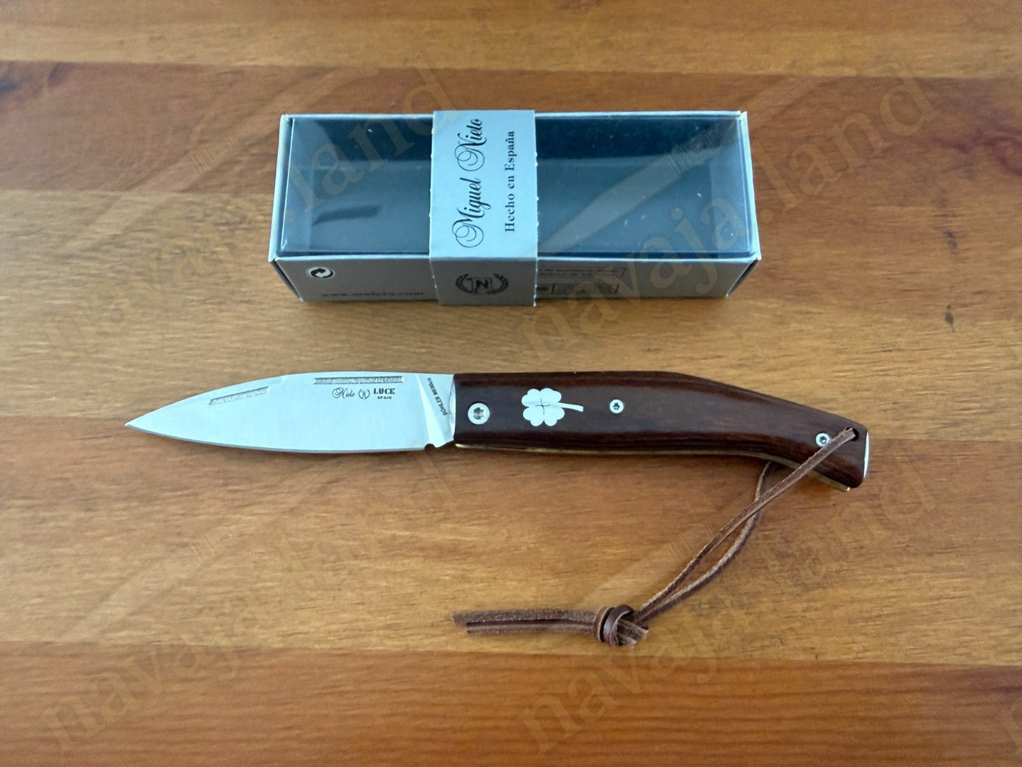 Miguel Nieto🍀LUCK Spanish Folding Knife Böhler N690Co Steel Walnut Wood Handle