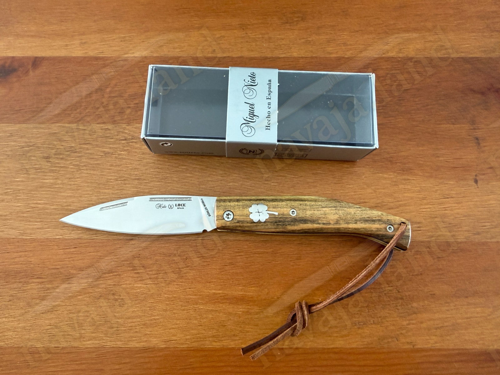 Miguel Nieto🍀LUCK Spanish Folding Knife Böhler N690Co Steel Pistachio Wood
