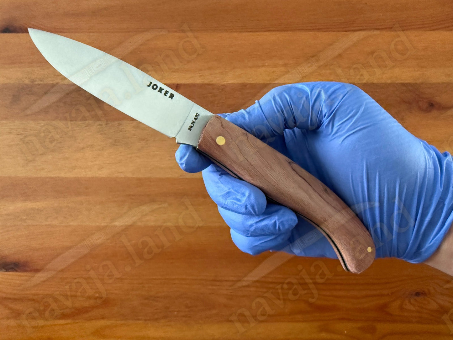 3.54” Joker Camping Folding Knife (Bubinga Wood Handle) 420 Steel - From Spain