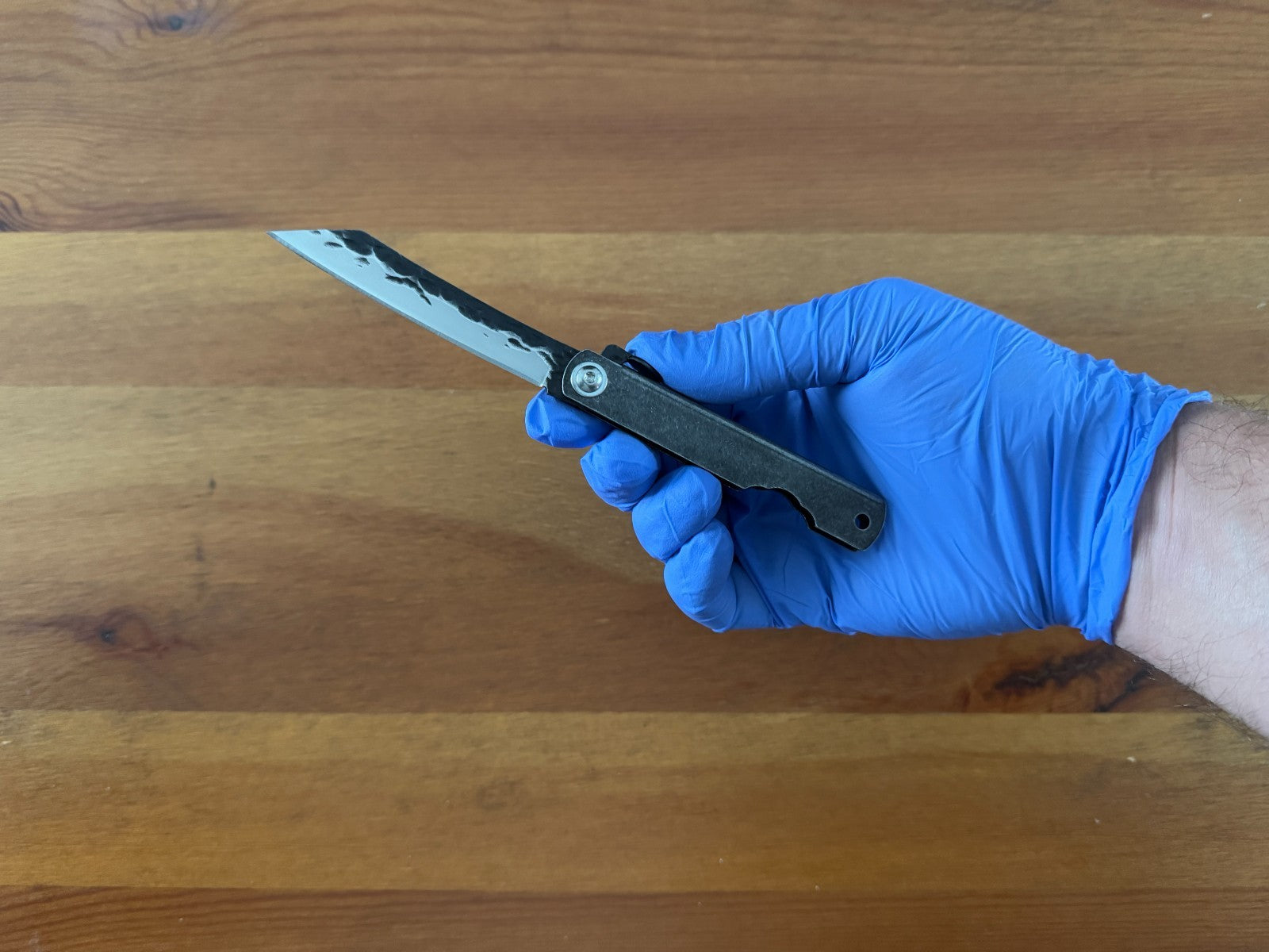 3" Navaja Higonokami Pocket Knife Steel Tanto Blade Stonewashed Handle & Sheath