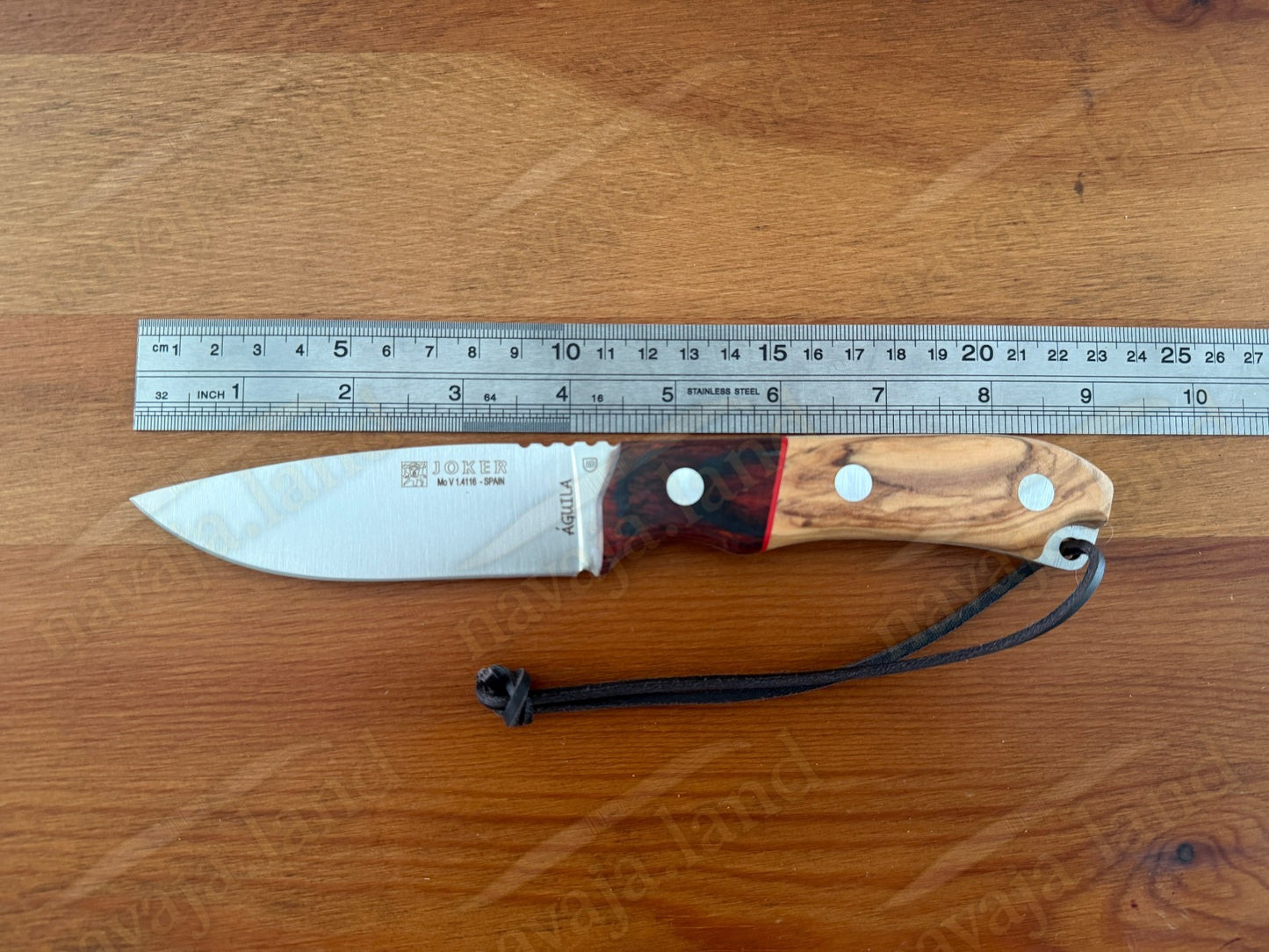 Joker Aguila Bushcraft Knife 4.13” MOVA Blade Olive Wood & Rosewood Handle