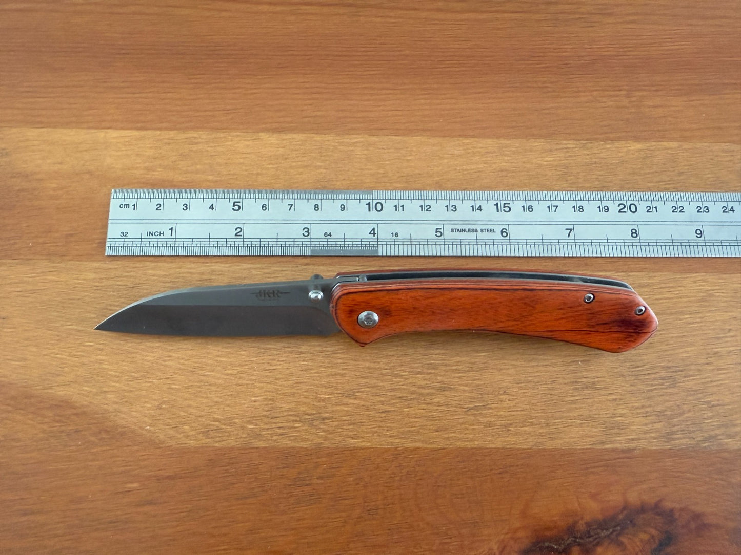 Folding Knife – 8.5 cm (3.35 in) Stainless Steel Blade Pakkawood Handle