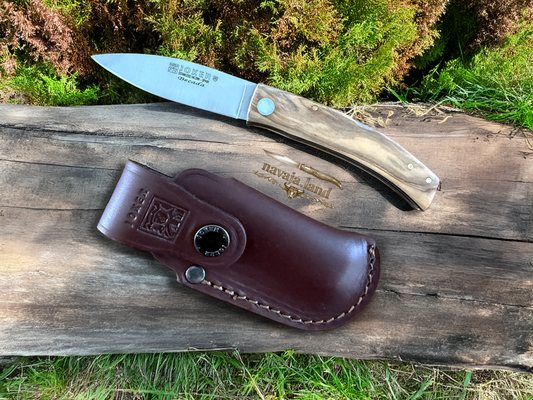 Joker BECADA Knife – 3.15” Sandvik 14C28N Blade | Olive Wood | Leather Sheath