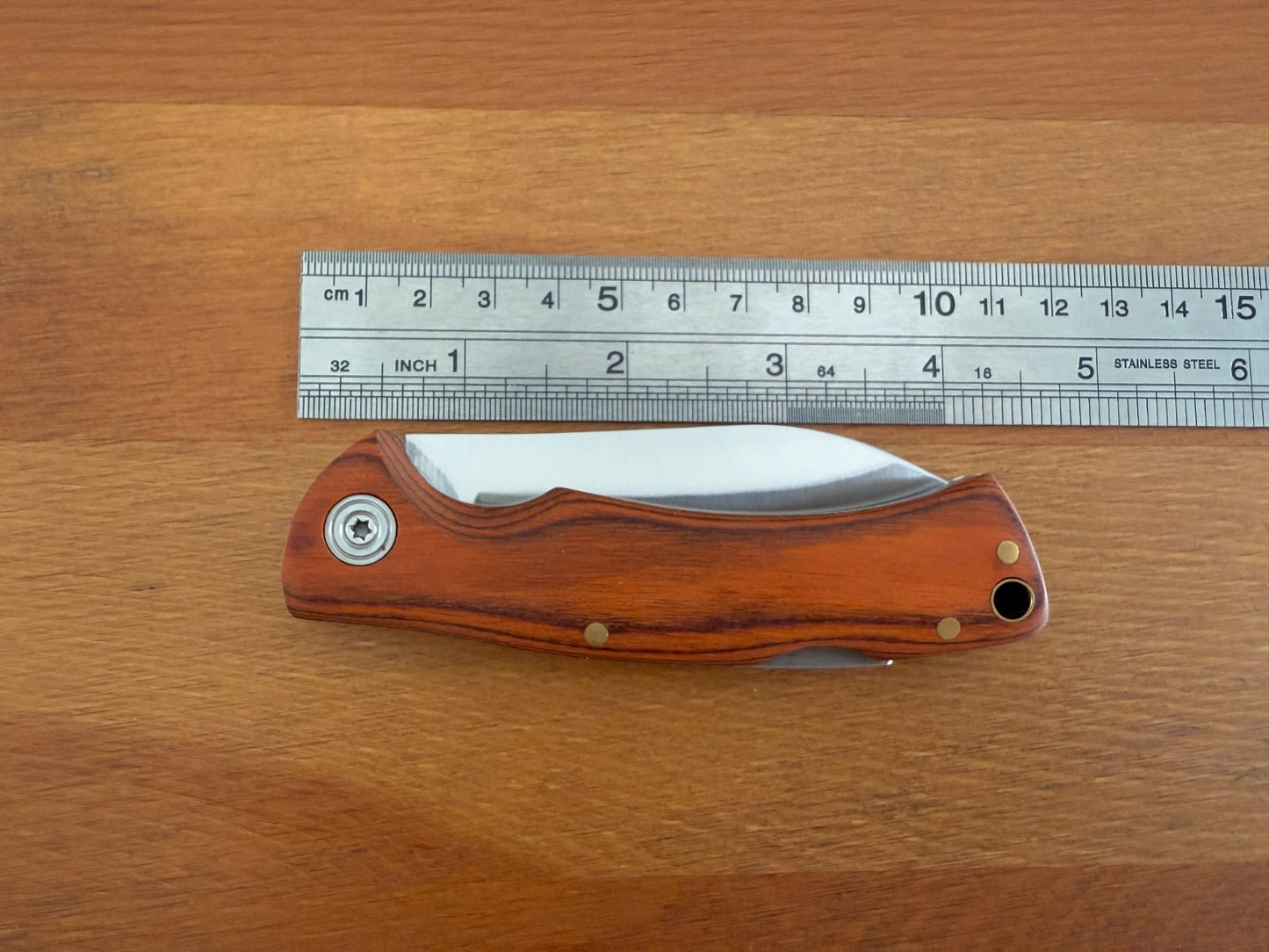 Folding Knife 7.8 cm (3 in) Stainless Steel Blade Lockback Pakkawood Handle