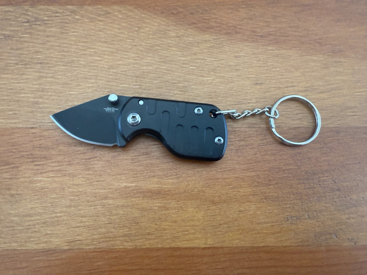 1.2" Stainless Steel Blade Keychain Mini Folding Knife Liner Lock Black - Spain