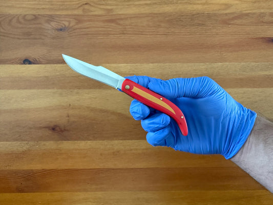 2.76" 440 Stainless Steel Blade Pocket Knife ABS Handle Spanish Flag Colors