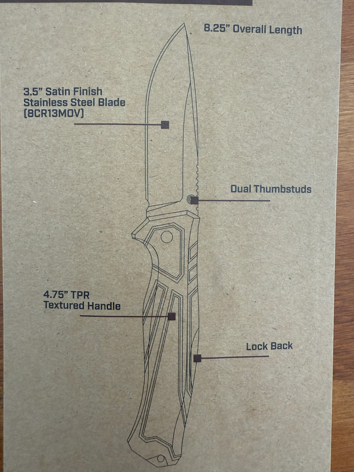 Elk Ridge Folding Knife 3.5" Steel Blade Textured Grip Handle Lockback