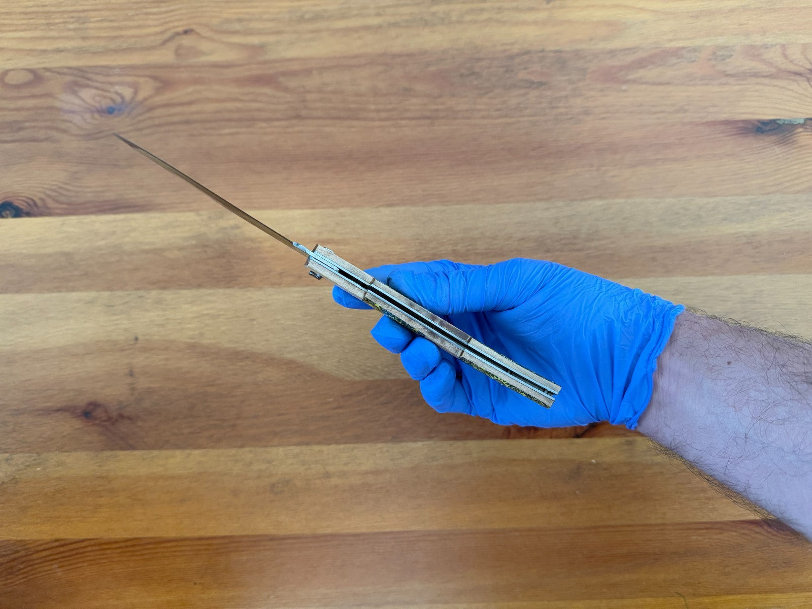 4.3" Arabian Style Spanish Navaja with Ratchet Pocket Knife Maple Wood Handle