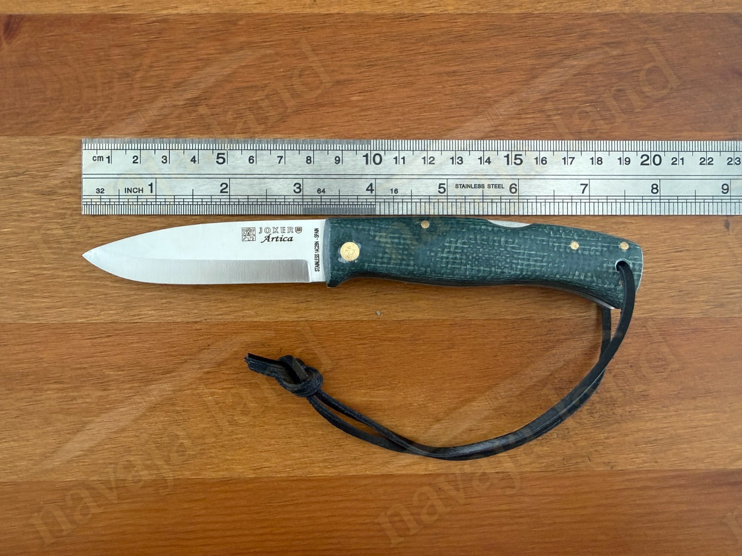 3.2” Joker Artica Bushcraft Folding Knife (Green Jute Micarta Handle) From Spain