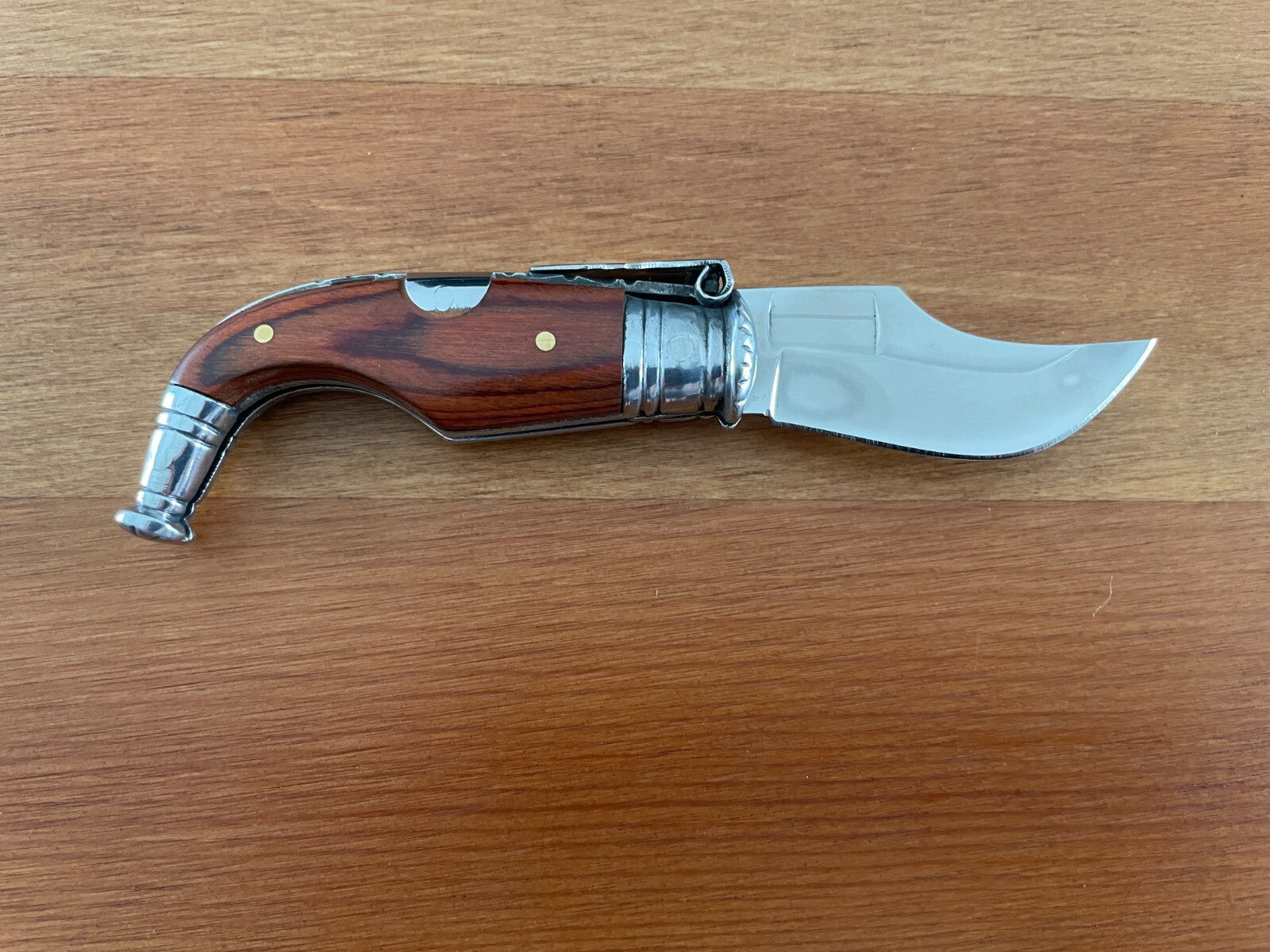 1.95” Spanish Navaja Capaora Pocket Knife Red Stamina Wood - USA seller