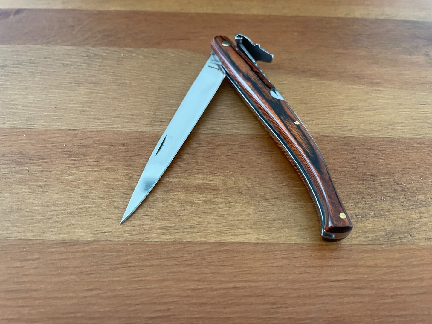 3.9 in. Estilete Spanish Navaja Pocket Knife Red Stamina Wood Handle US Seller