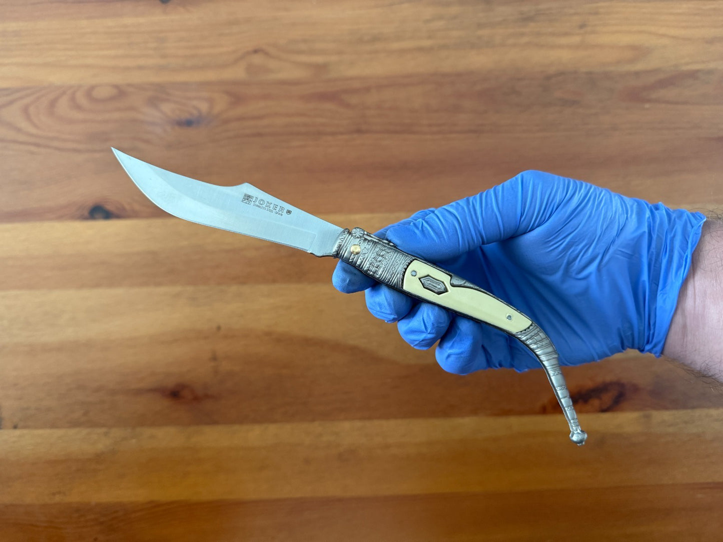 3.9” Albacete Navaja Joker Sevillana Knife Zamak Handle Handmade Slipjoint Spain