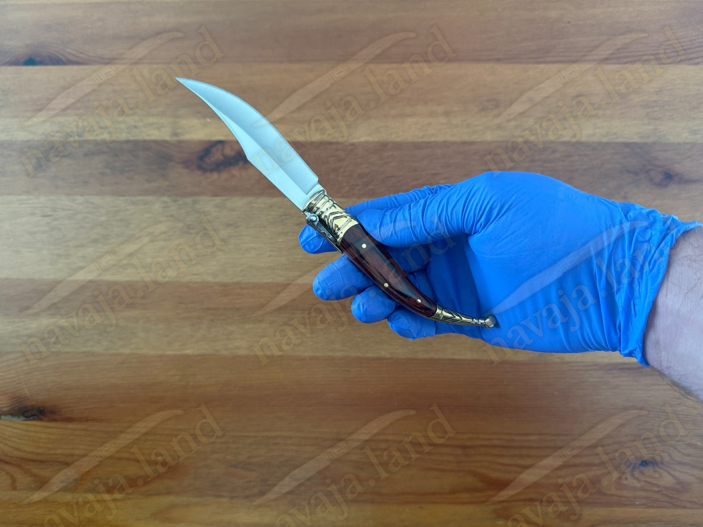 3.5” Navaja Joker Sevillana Knife Red Wood Handle High Quality Handmade in Spain