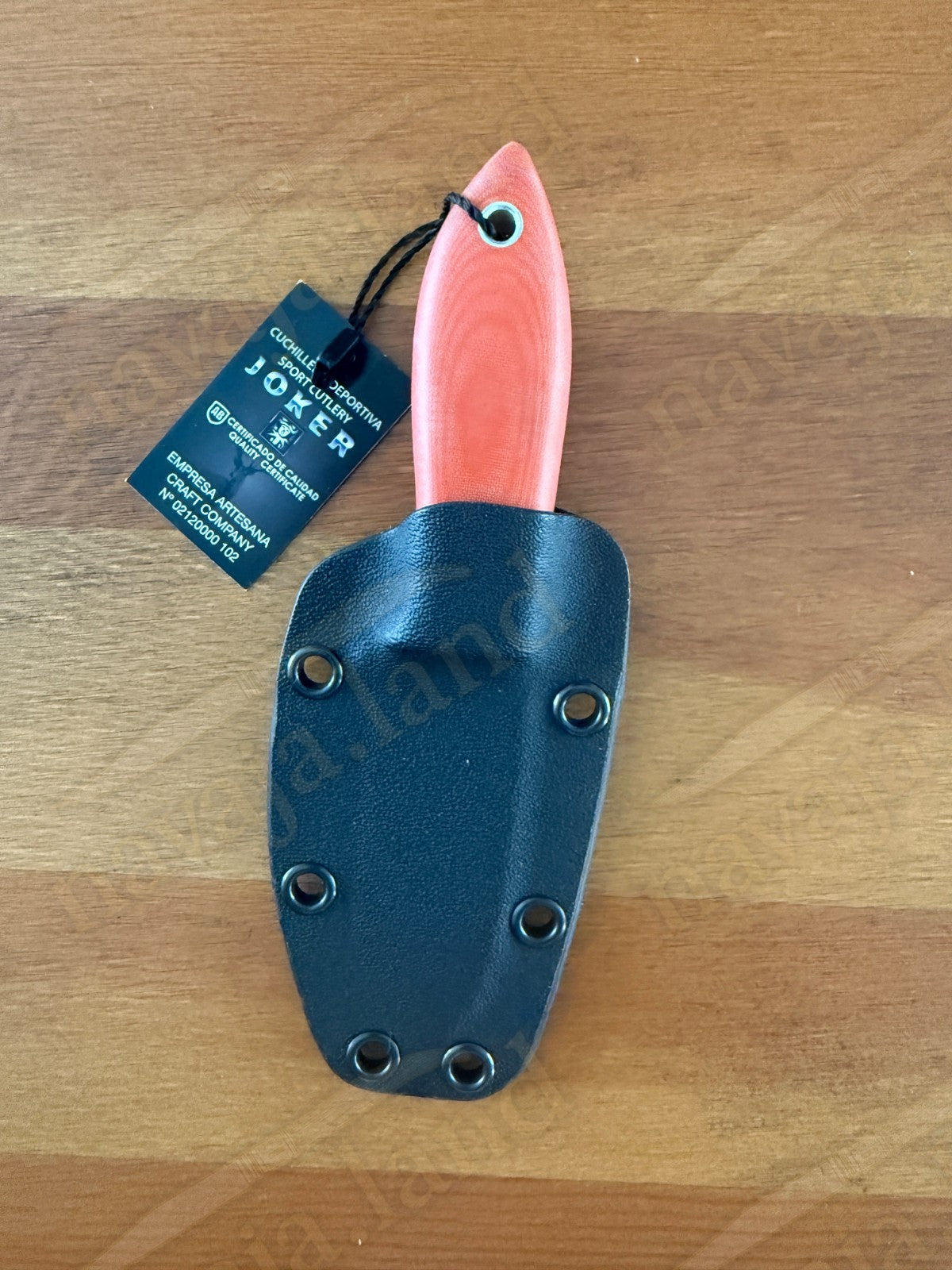 Joker Avispa Bushcraft Knife – 3.15” Sandvik 14C28N Blade -Orange Micarta Handle