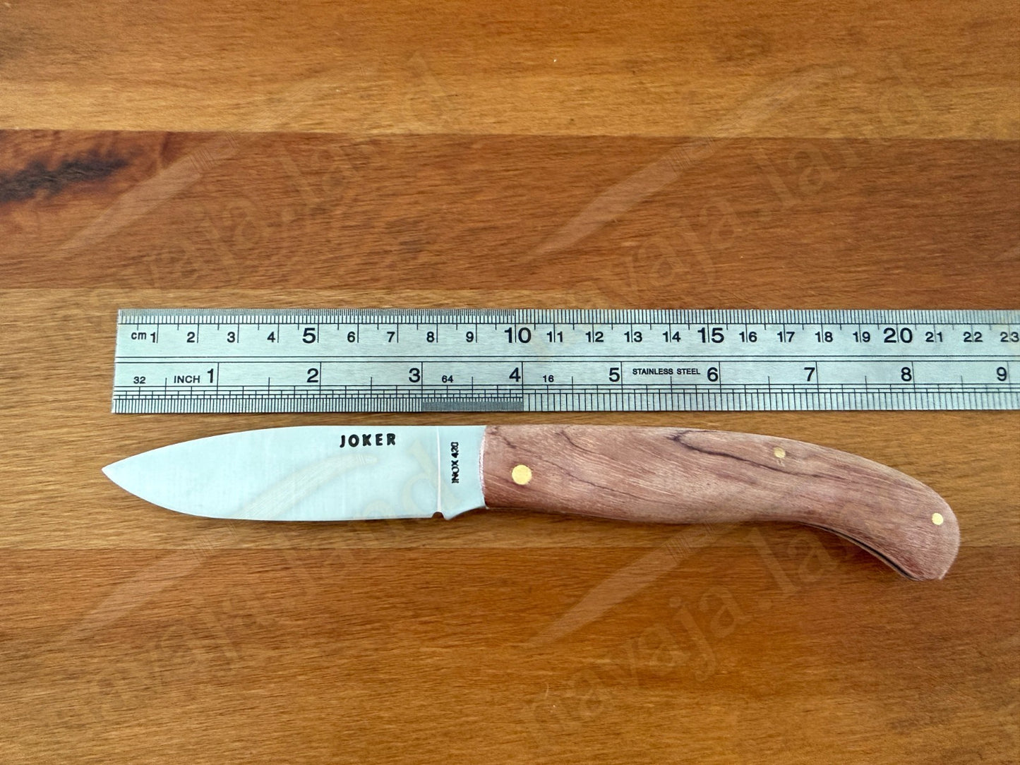 3.54” Joker Camping Folding Knife (Bubinga Wood Handle) 420 Steel - From Spain