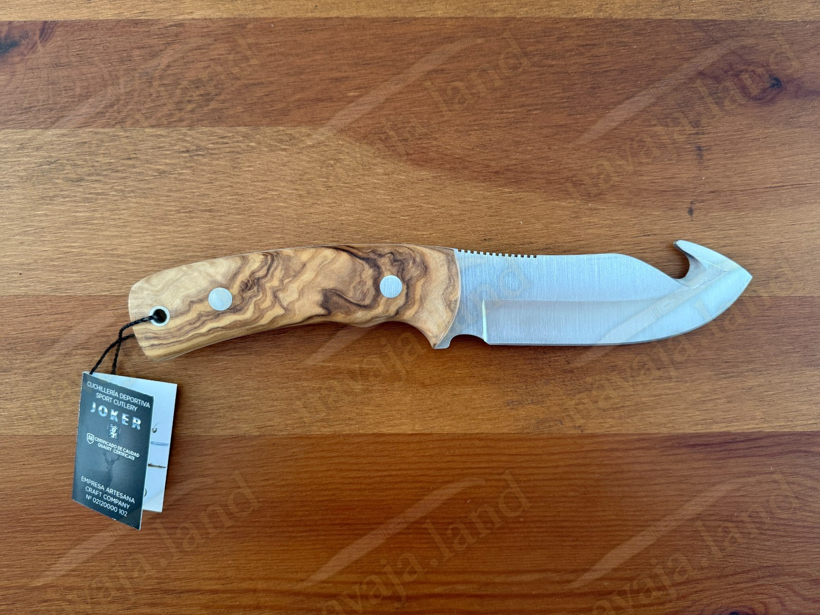 Joker OSO-D Skinning Knife 4.72” MOVA Blade | Olive Wood Handle | Made in Spain