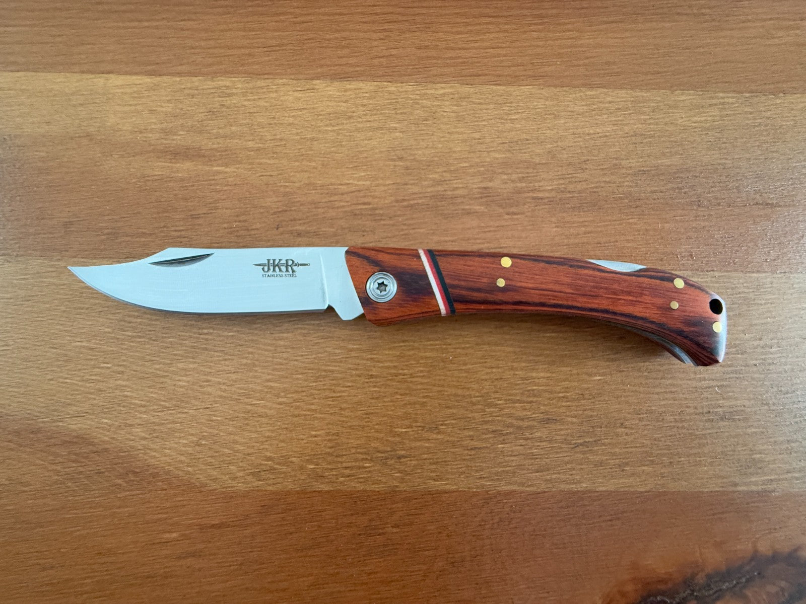 Folding Knife 7.5 cm (3 in) Stainless Steel Blade Lockback Pakkawood Handle