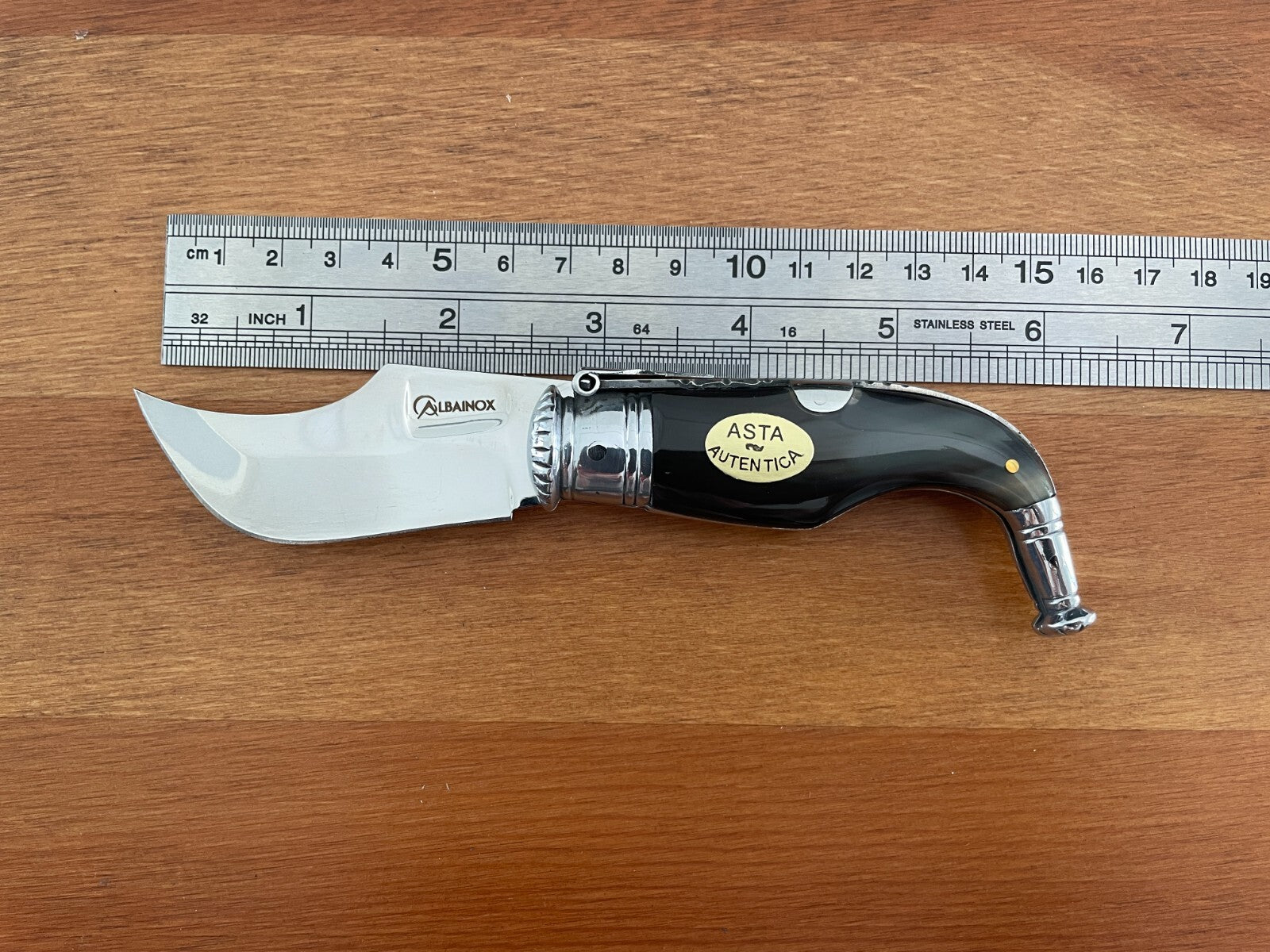 2.55” Spanish Navaja Capaora Pocket Knife Genuine Bullhorn Scales - USA seller