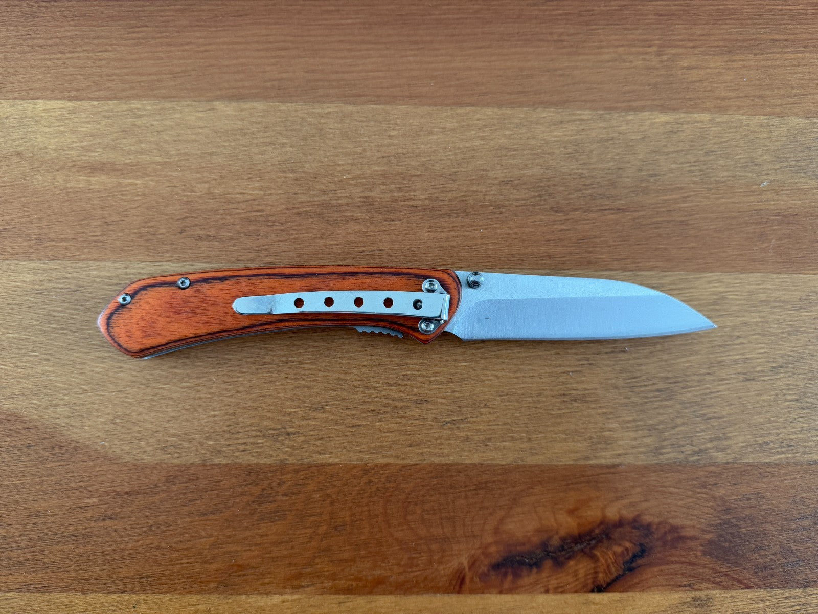 Folding Knife – 8.5 cm (3.35 in) Stainless Steel Blade Pakkawood Handle