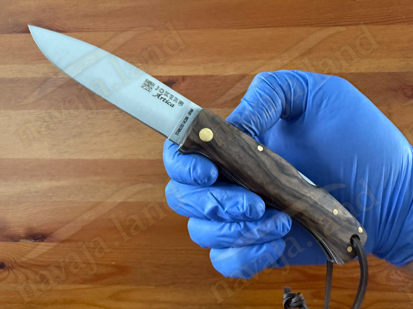 3.15” Joker Artica Bushcraft Folding Knife (Walnut Wood Handle) Handmade - Spain