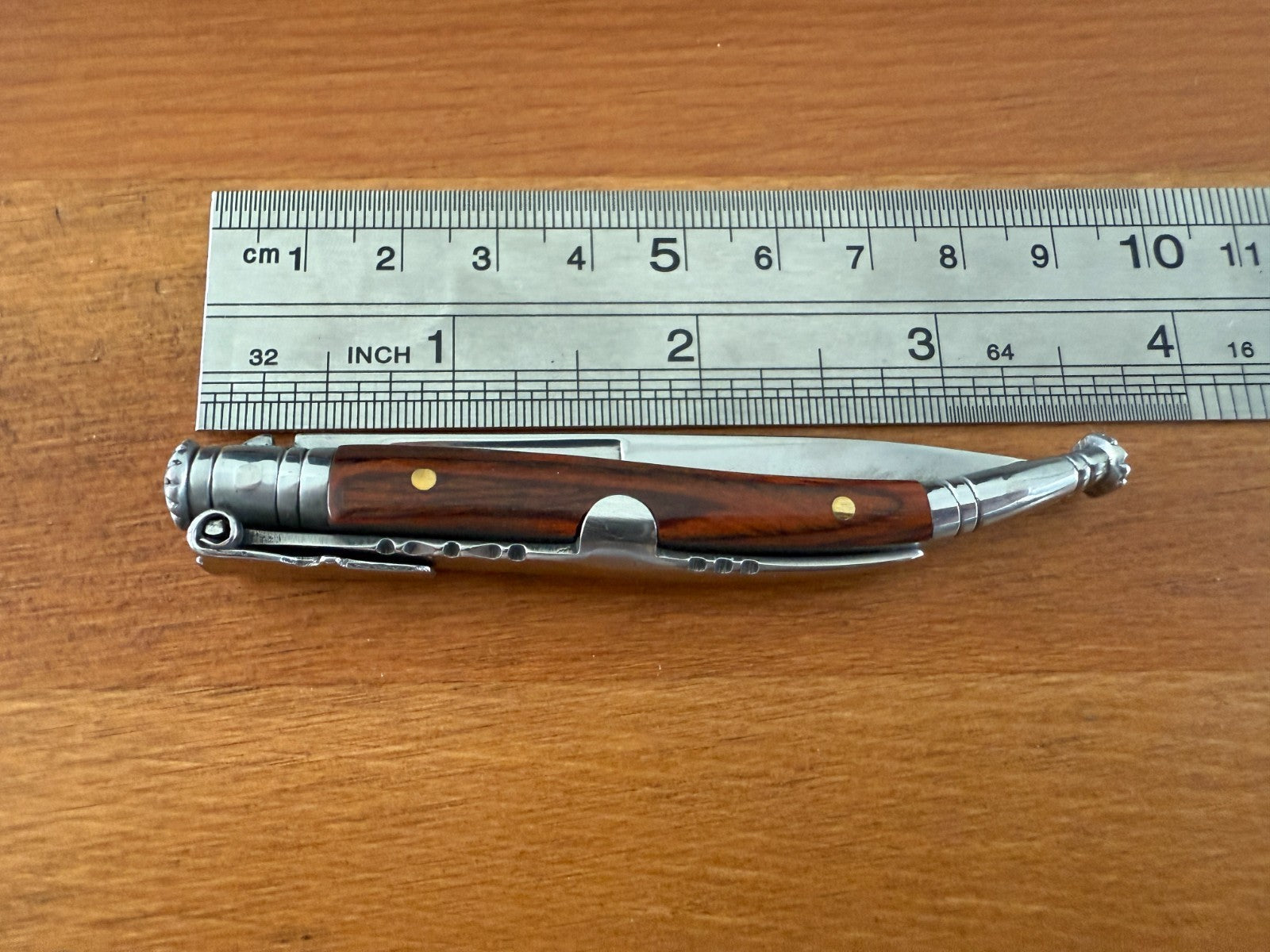 2.7 in. Estilete Spanish Navaja Pocket Knife Pakkawood Handle Billet Lock Spain