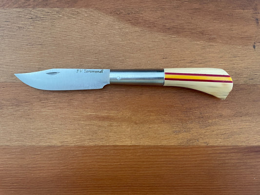 3.14" FV Taramundi Navaja Pocket Knife Made in Asturias Wood Handle Spain Flag
