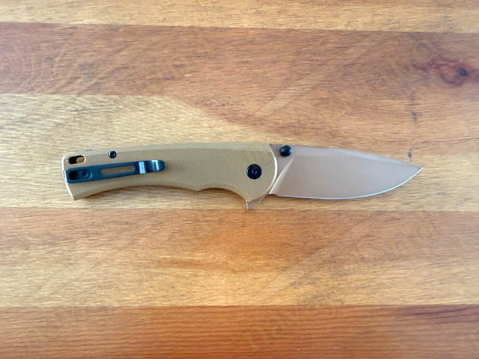 The SANDMAN Folding Pocket Knife 3.2” D2 Steel Blade Tuscan Tan G10 Handle