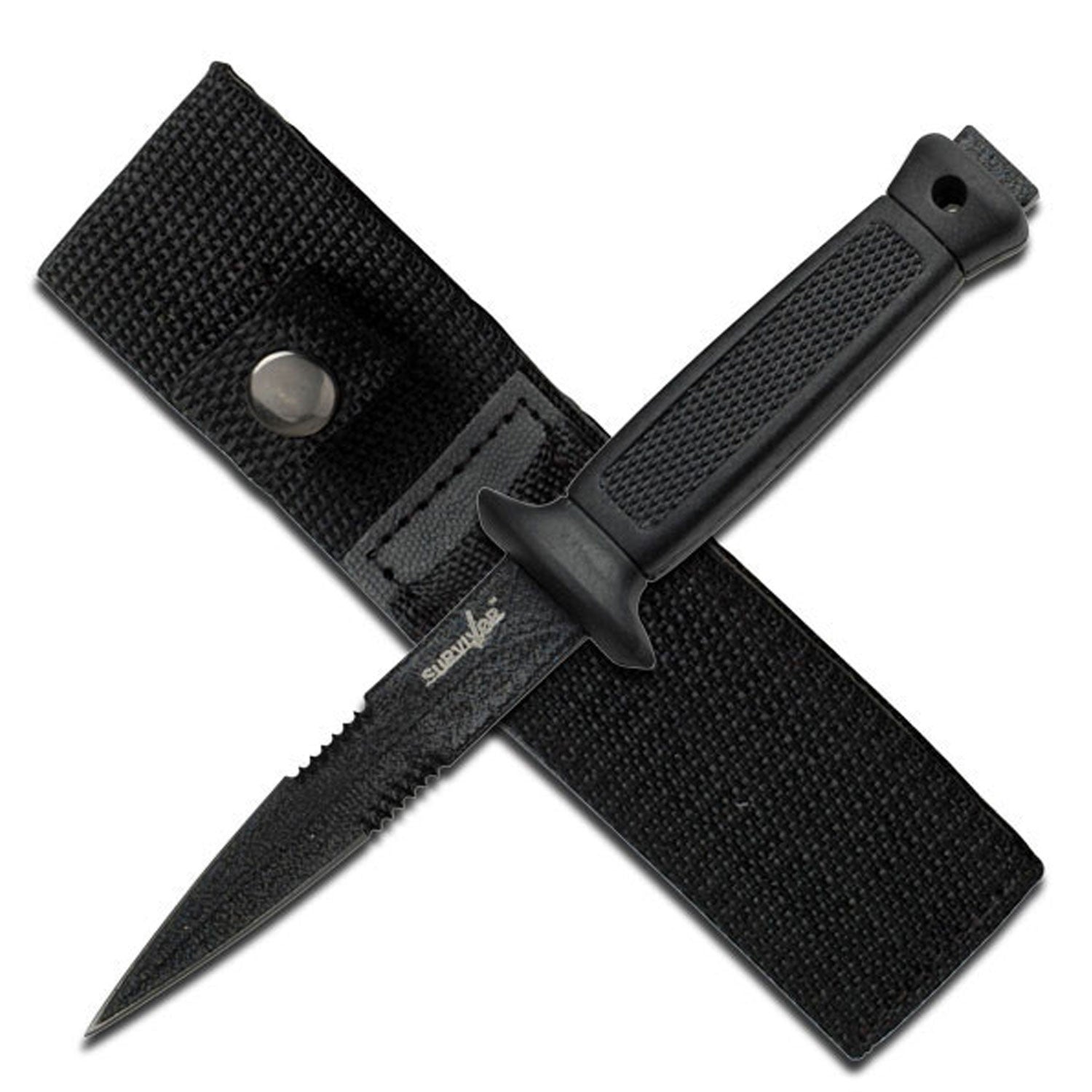 Compact Fixed Blade Survival Knife with a 3.25" PTFE-Coated Spear Point Blade