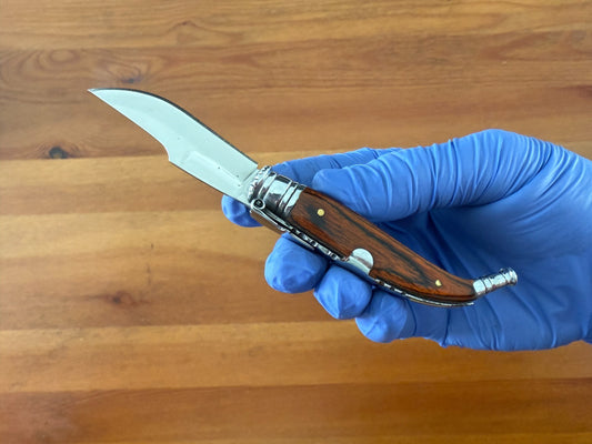 2.5” Spanish Navaja Teja Albacete Pocket Knife Red Stamina Wood Scales Spain