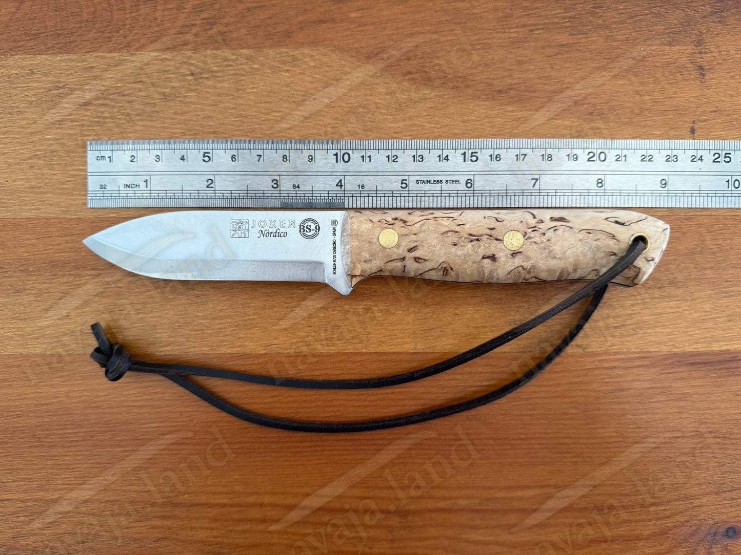 Joker Nordico Bushcraft Fixed Knife 3.9" Böhler K720 Carbon Steel Curly Birch