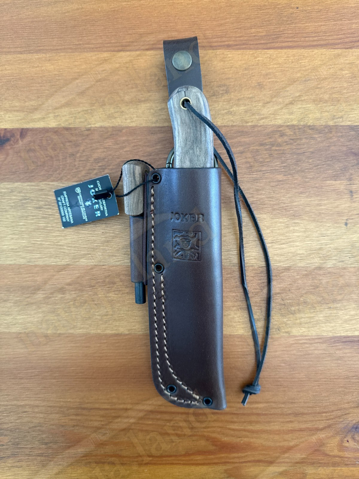 Joker BS9 Trampero Hunting Knife 3.94" Blade 14C28N Walnut Handle + Sheath Spain