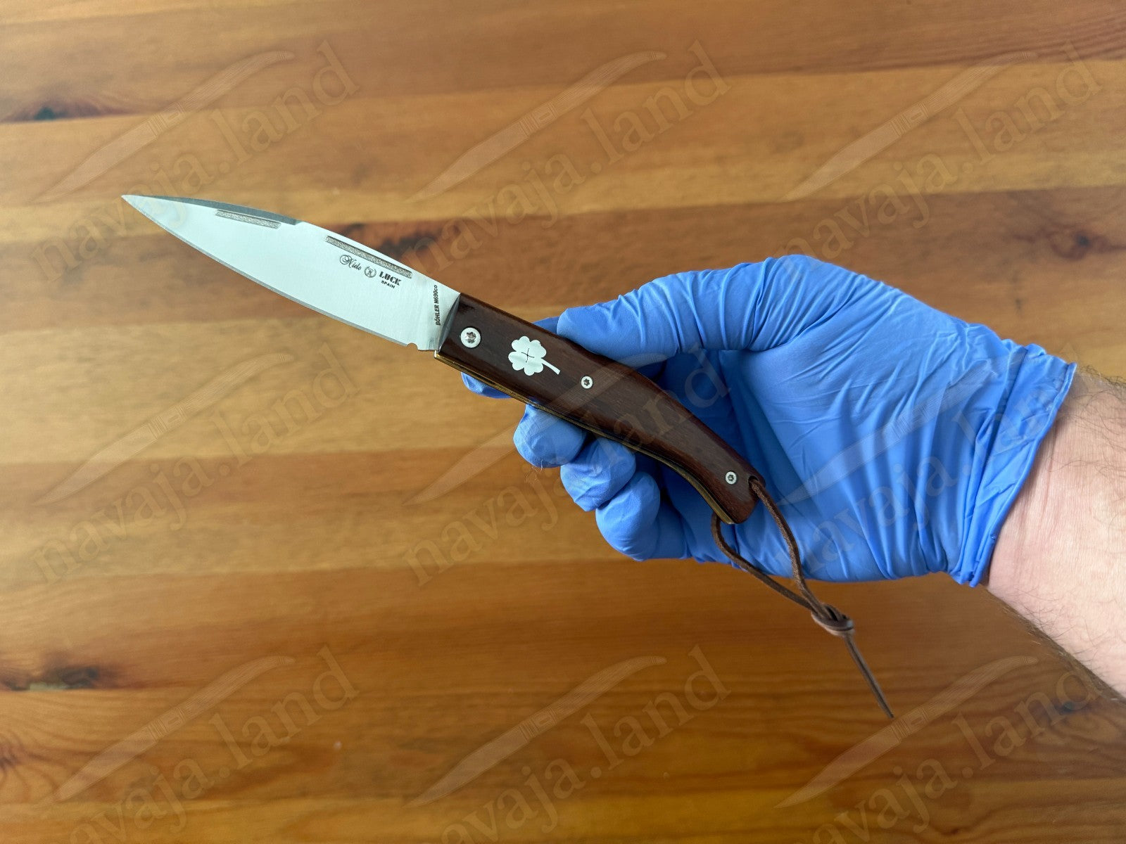 Miguel Nieto🍀LUCK Spanish Folding Knife Böhler N690Co Steel Walnut Wood Handle