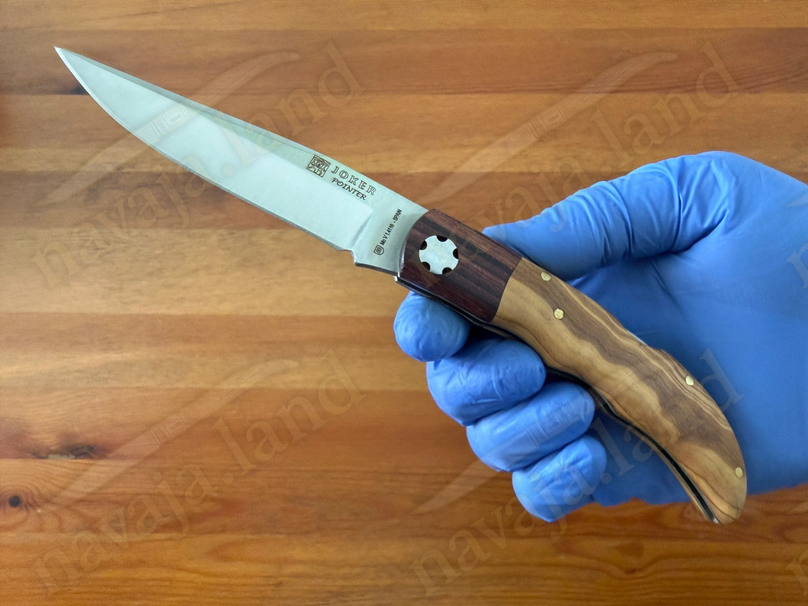 3.54” Joker Pointer Camping Folding Knife (Olive Wood & Rosewood) From Spain