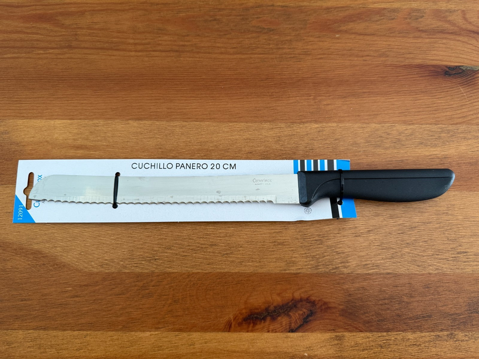 Cuperinox Bread Knife – 8" Stainless Steel Blade (From Spain) Cuchillo Panero
