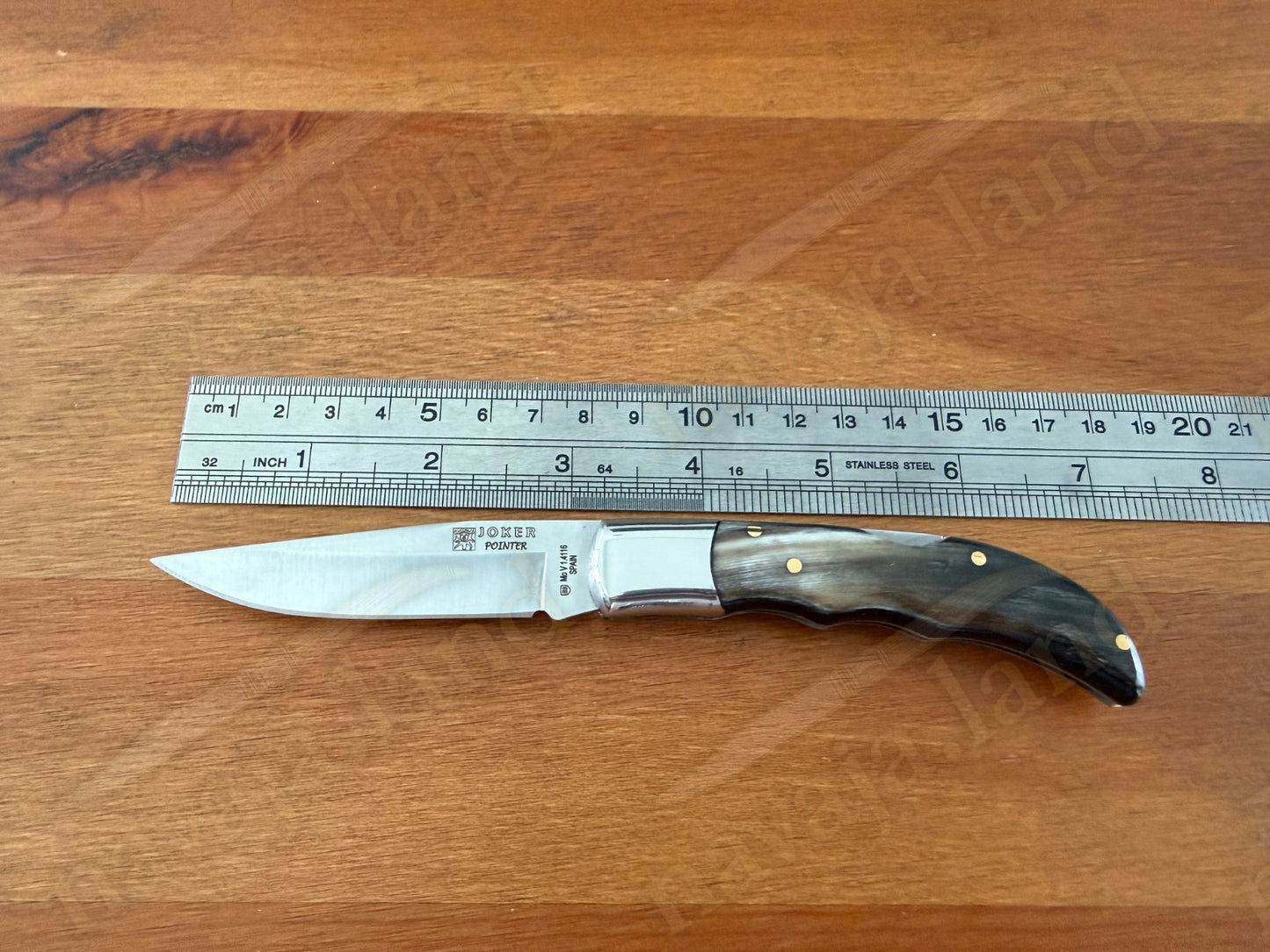 3” Joker Pointer Camping Folding Knife (Bull Horn Handle) Handmade in Spain