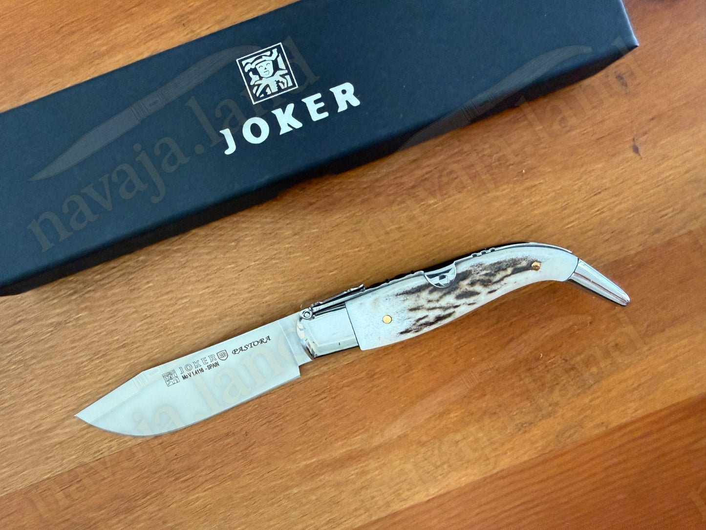 3.2” Joker Pastora Folding Knife Stag Horn Handle MOVA 1.4116 Stainless Steel