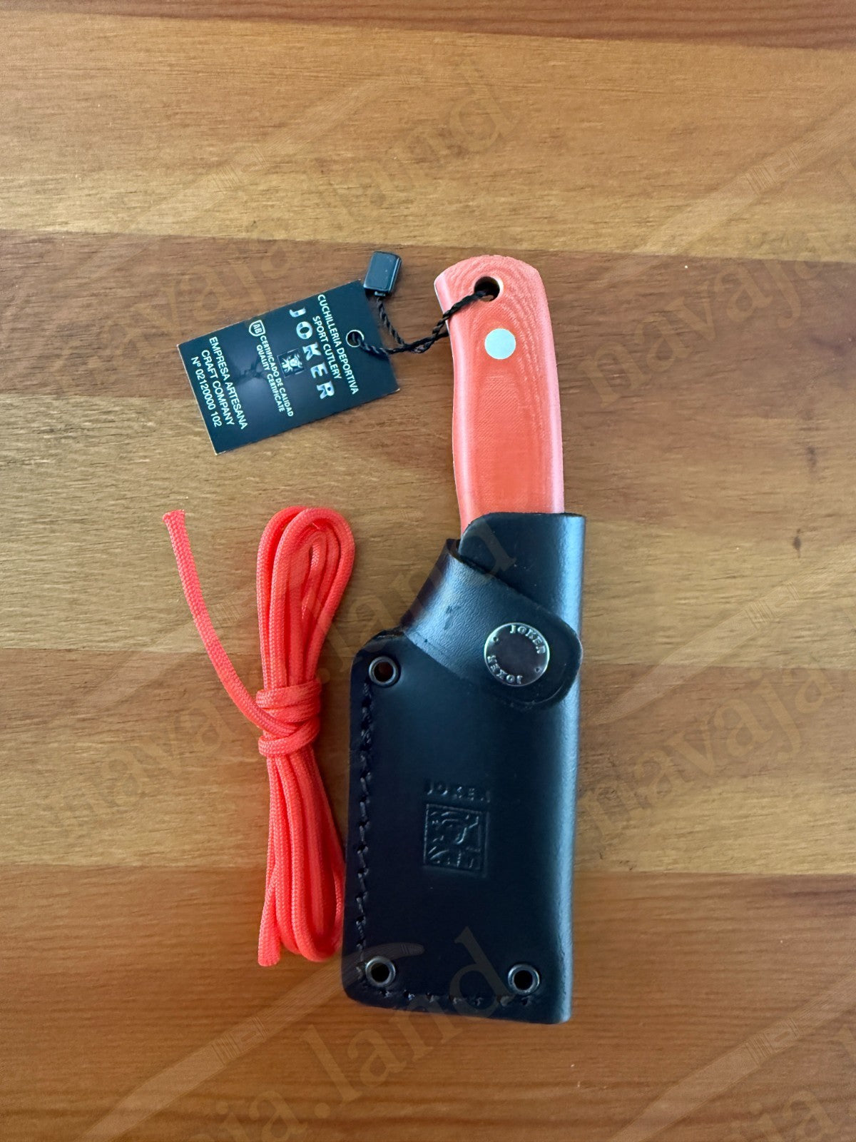 Joker Erizo TS1 Survival Knife 2.95” Böhler N695 Blade Red Micarta Handle -Spain
