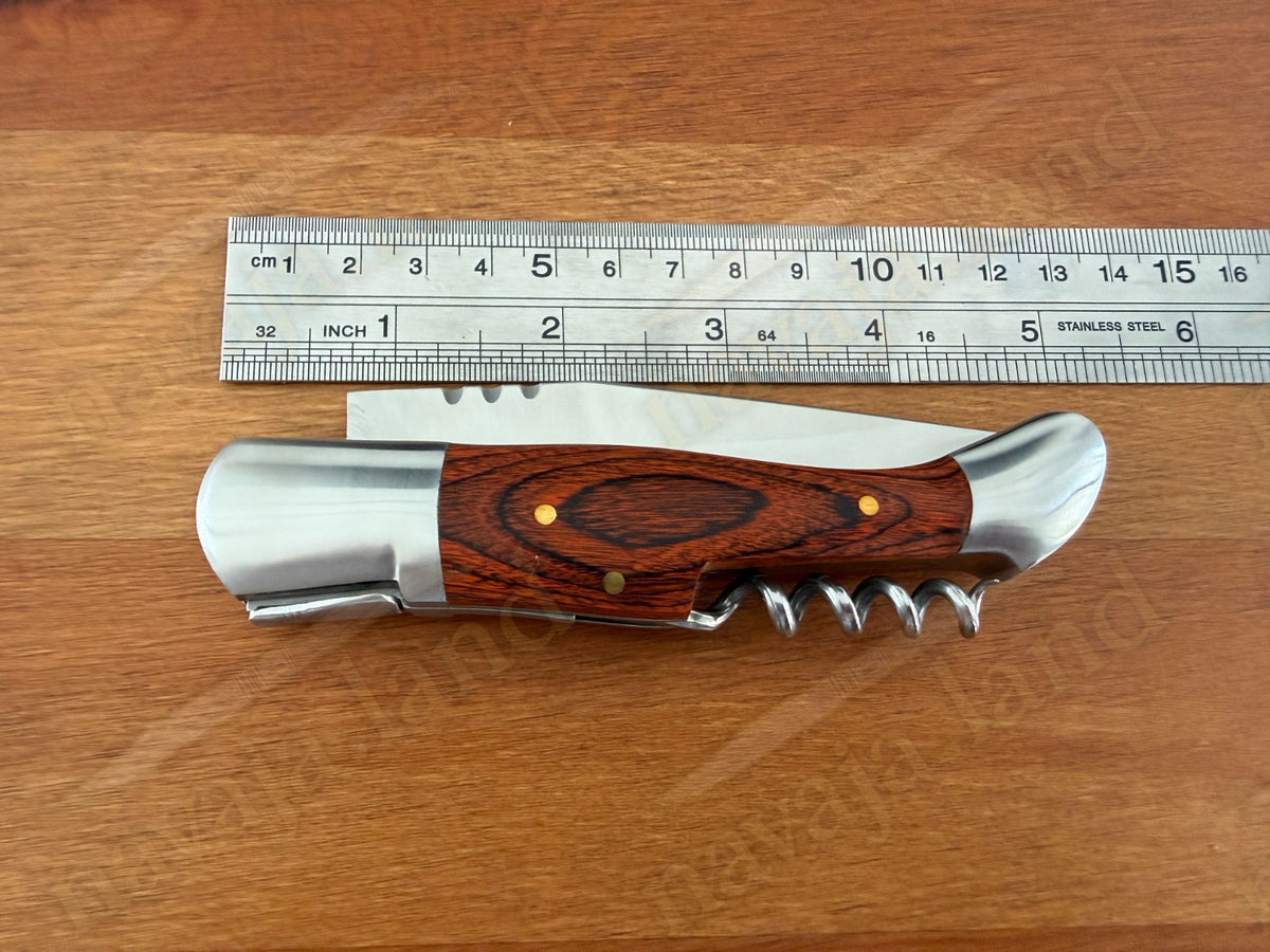 3.5” Blade Navaja Laguiole Inox Folding Pocket Knife w/ Corkscrew from Spain
