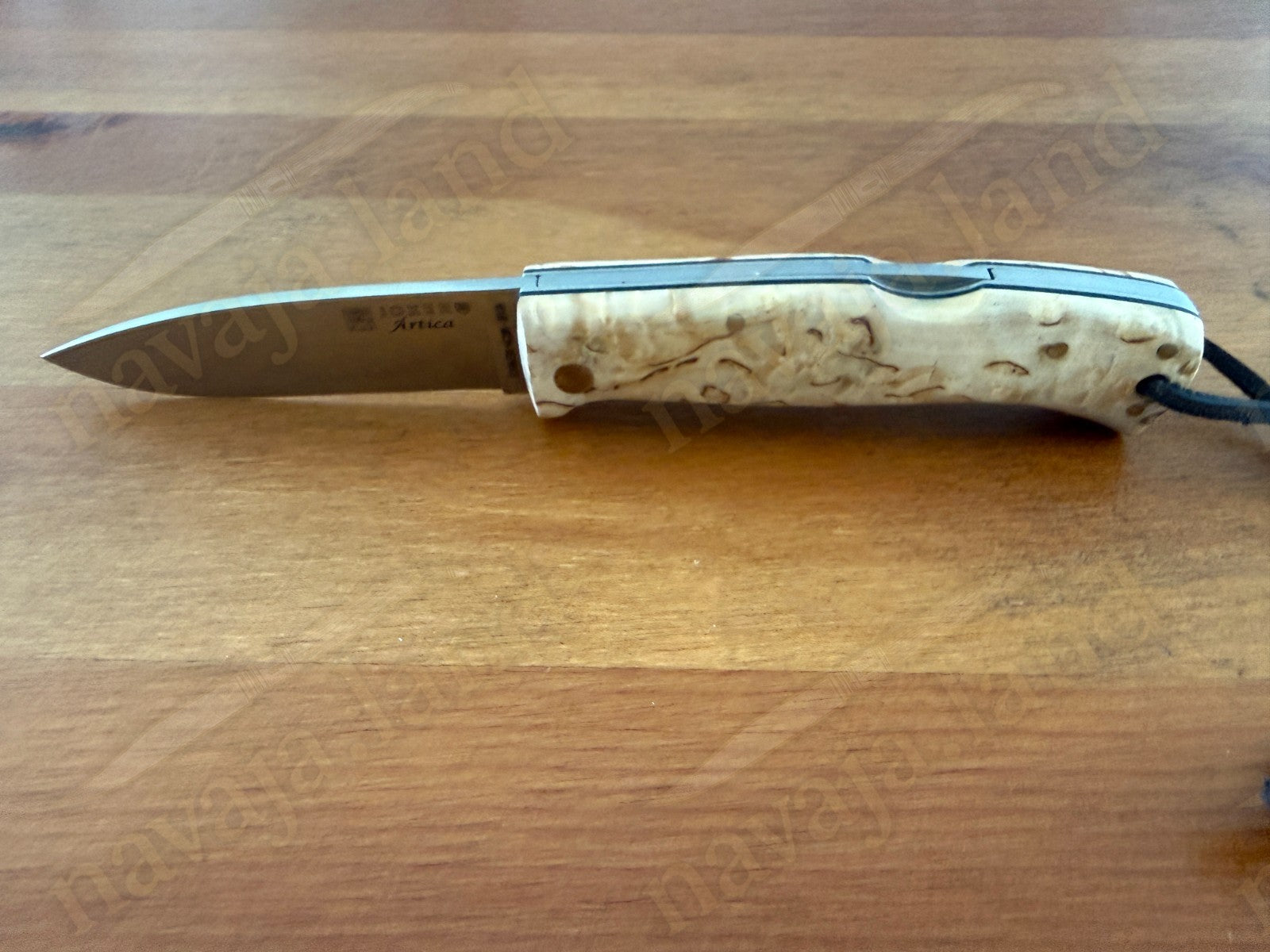 3.15” Joker Artica Bushcraft Folding Knife (Curly Birch Handle) Handmade Spain