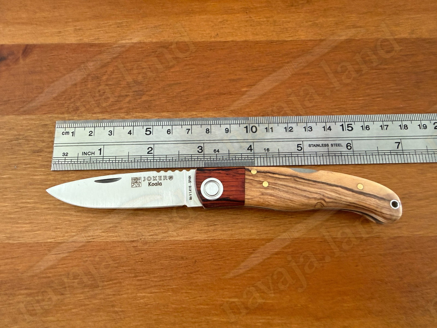 Joker Koala Pocket Knife 2.75” MOVA Blade Olive Wood & Rosewood Handle
