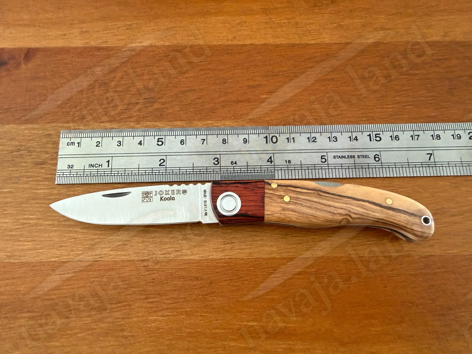 Joker Koala Pocket Knife 2.75” MOVA Blade Olive Wood & Rosewood Handle